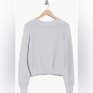 French Connection Light Gray Crew Neck Sweater 100% Cotton